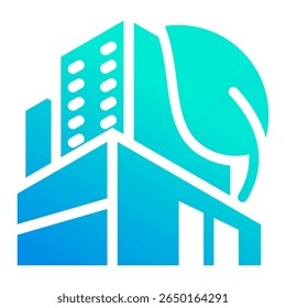 Green Building Icon Element For Design