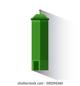 green building isolated icon vector illustration design