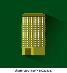 green building isolated icon vector illustration design