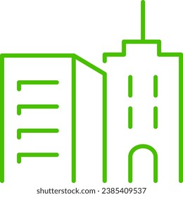 green building line icon illustration