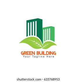 Green Building Logo Vector Template