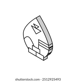 green building materials isometric icon vector. green building materials sign. isolated symbol illustration