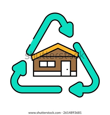 green building materials line icon vector. green building materials sign. isolated symbol illustration