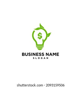 Green Bulb Dolar Symbol Logo Vector, Images And Stock Photos