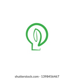 Green bulb eco energy template concept vector
