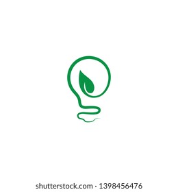 Green bulb eco energy template concept vector