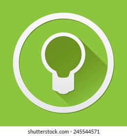Green bulb icon great for any use. Vector EPS10.