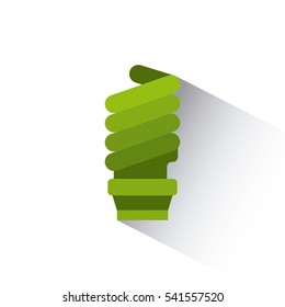 green bulb light icon over white background. colorful design. vector illustration