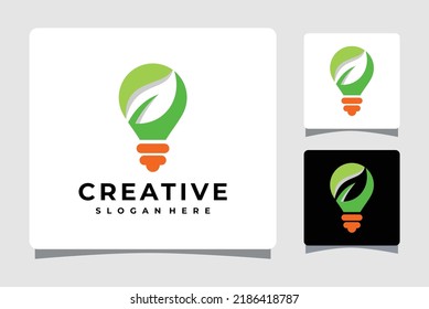 Green Bulb Logo Template Design Inspiration