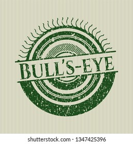 Green Bull's-eye rubber seal with grunge texture
