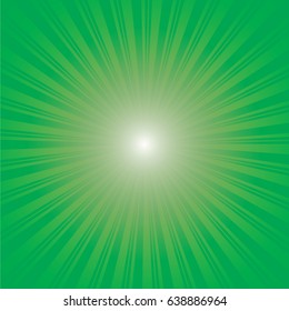 Green burst background. Vector illustration