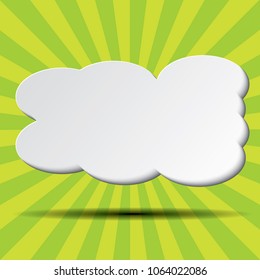 Green Burst With Speech Bubble.