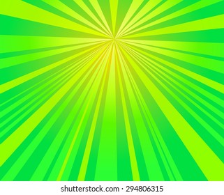 green burst,  starburst rays background vector design