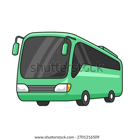 green bus transportation illustration vector design