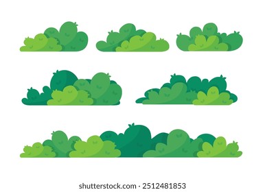 Flor arbusto verde. ilustração vetor arbusto grama	
