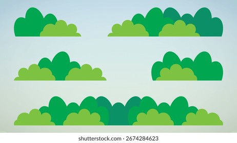 Ilustración de fondo de Vector de arbusto de hierba de flor verde