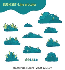 Green Bush Clip art collection