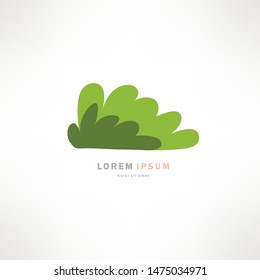 Green bush. Decorative tree. Vector illustration.