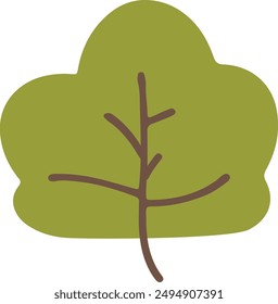 Ilustración vectorial plana Green Bush	