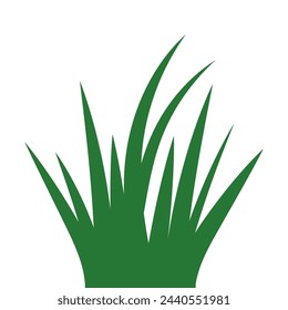 Icono de hierba de arbusto verde parte del arbusto de césped