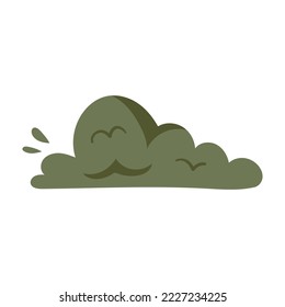 Green bush. Hand drawn illustration
