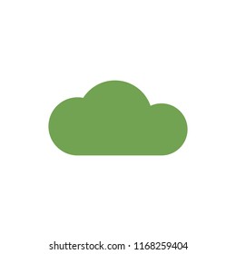 Green bush icon. Floral nature spring or summer template design. Vector illustration cartoon bush element vector. Vector illustration