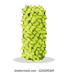 Green bush icon. Vector illustration.