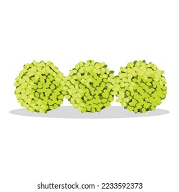 Green bush icon. Vector illustration.