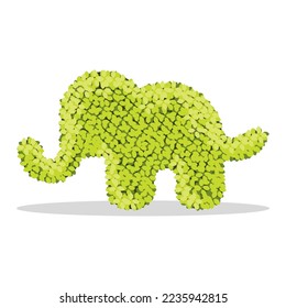 Green bush icon. Vector illustration.