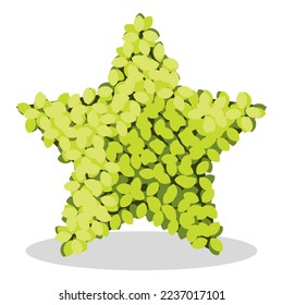 Icono de arbusto verde. Ilustración vectorial.