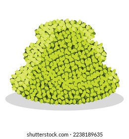 Green bush icon. Vector illustration.
