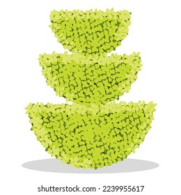 Green bush icon. Vector illustration.
