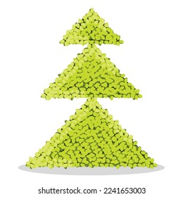 Green bush icon. Vector illustration.