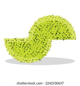 Green bush icon. Vector illustration.