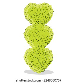 Green bush icon. Vector illustration.