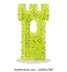 Green bush icon. Vector illustration.