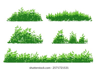 green bush set, bushes element 