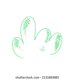 Green bush vector sketch icon. Ecology nature hand drawn illustration. Zero waste sustainability concept. 
