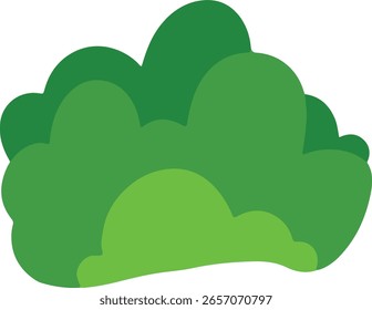 arbustos verdes y Elementos de hierba dibujados a mano doodle.