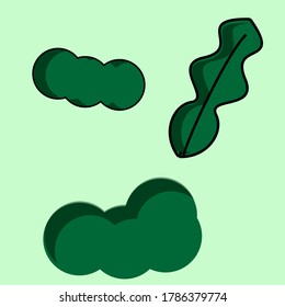 Green Bushes Vector Illustration Collection 