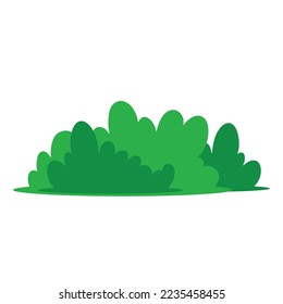 green bushes vector illustration Flat design style Clipart