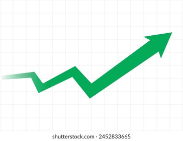 green business arrow graph going fast forward rising up make progress business profit financial grow faster