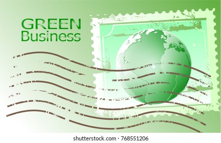 Green Business Background Vector