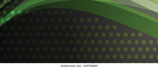 Green business banner background. Trendy banner on colorful backdrop. Abstract flyer design background.  Web banner, header layout template. Business card template. Abstract flyer design background.