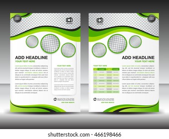 Green business brochure flyer design layout template in A4 size, poster, leaflet,ads,newsletter, cover, annual report, magazine ads, catalog,book