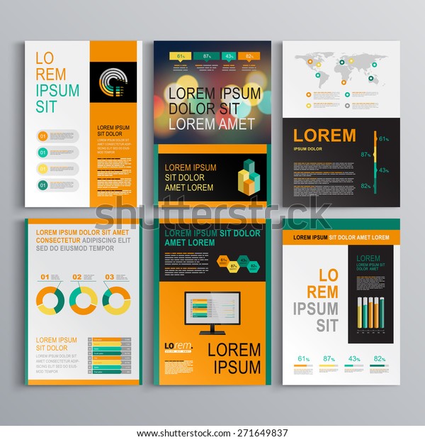 Green Business Brochure Template Design Orange Stock Vector Royalty