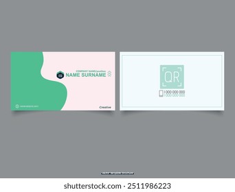 Green Business Card. abstract business card, eps 10