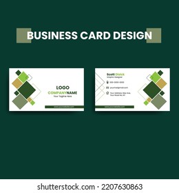 Green Business Card Design For Commercial Use
