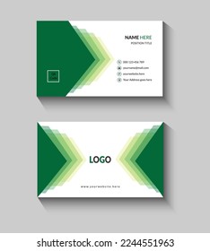 Green Business Card Design Template