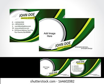 Green Business Card Design Vector illustration 